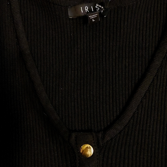 IRIS | Black Long Sleeve Sweater Dress -NWT- - Picture 3 of 4